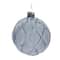 6ct. Frosted Blue Glass Ball Ornaments